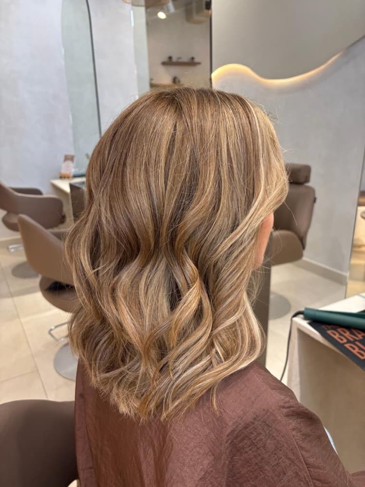 Hair colour and blow-dry result at MYSTT